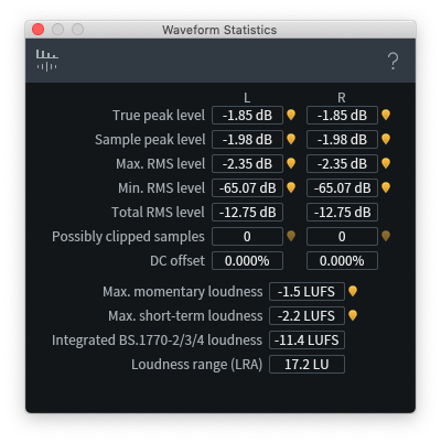Initial State Waveform Statistics