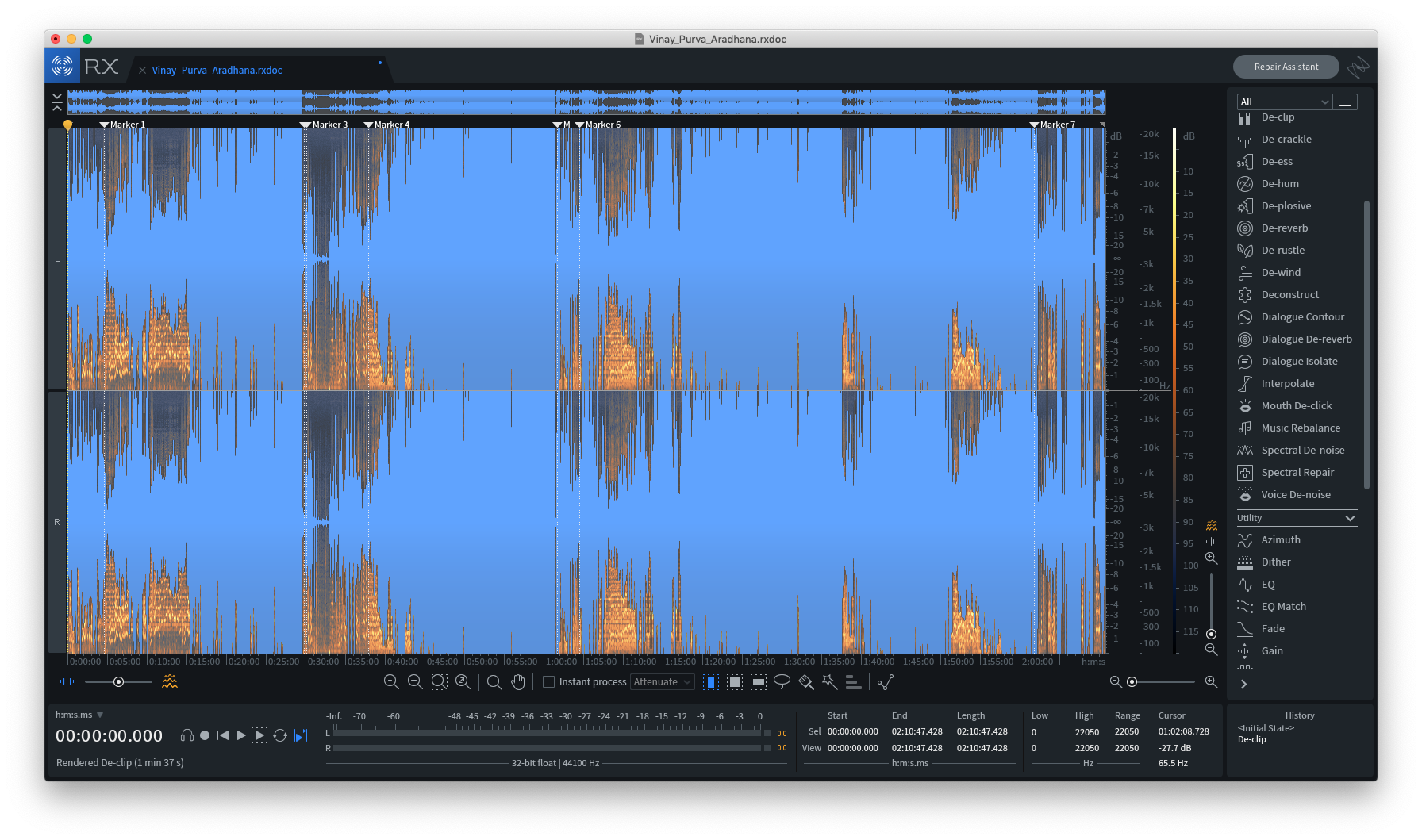 Declip Result without Post-limiter
